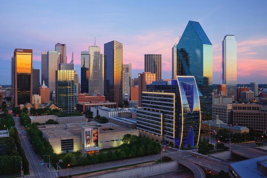 Dallas Skyline at Sunset